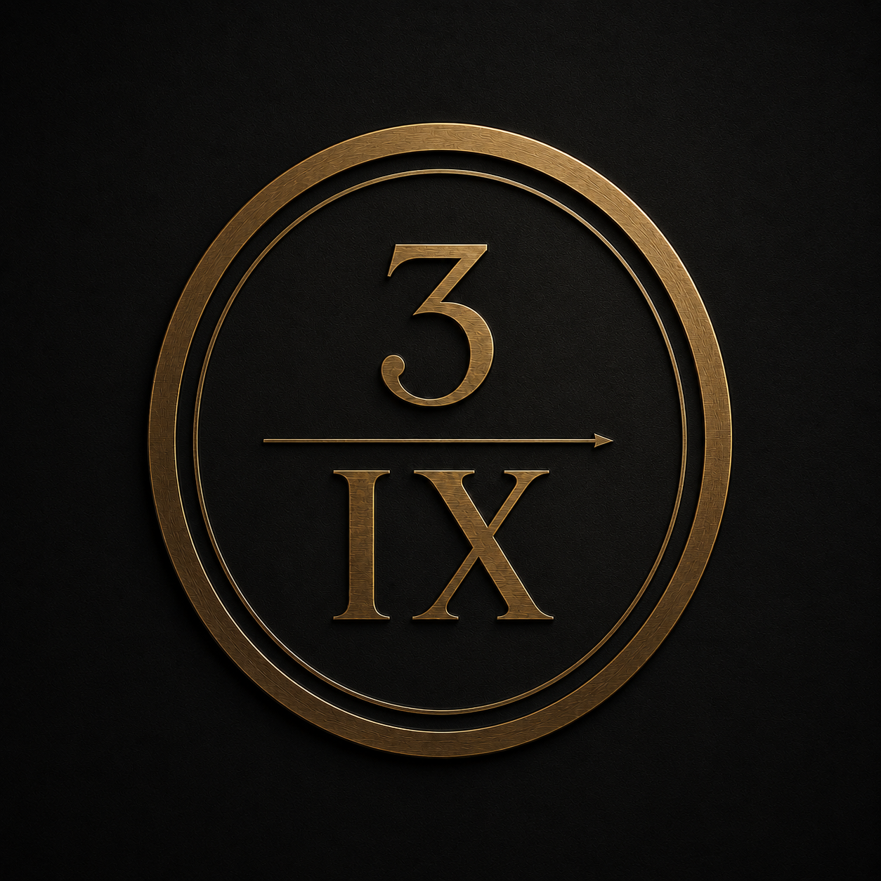 Third Nine Society 3 over IX medallion